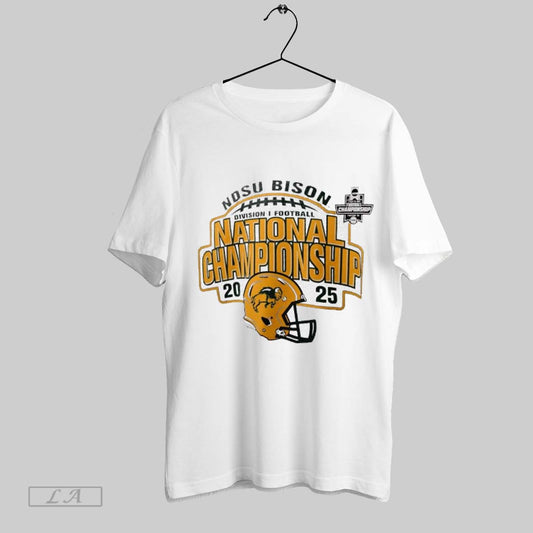 Official North Dakota State Bison Ncaa Division I Football National Championship 2025 Helmet Vintage T Shirt