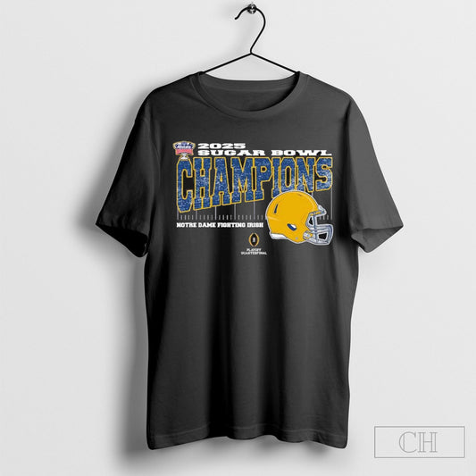 Official Notre Dame Fighting Irish 2025 Sugar Bowl Champions College Football Playoff Quarterfinal Vintage Style With Helmet Shirt Cutom Poster Coffee Mugs Ornaments