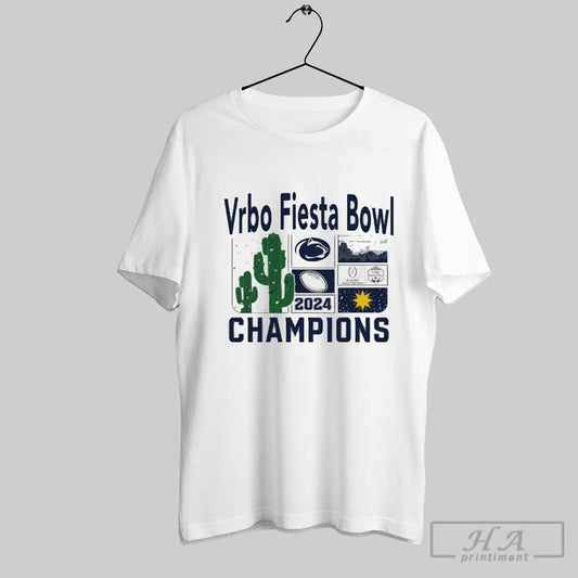Official Penn State Nittany Lions College Football Playoff Quarterfinal 2024 Vrbo Fiesta Bowl Champions Victory Ahead Vintage T Shirt