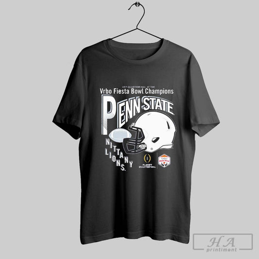 Official Penn State Nittany Lions Football Cfp Quarterfinal At The Vrbo Fiesta Bowl 2025 Champions Helmet Vintage T Shirt