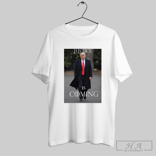 Official Poster Sidney Powell Donald Trump Justice Is Coming 2025 T Shirt