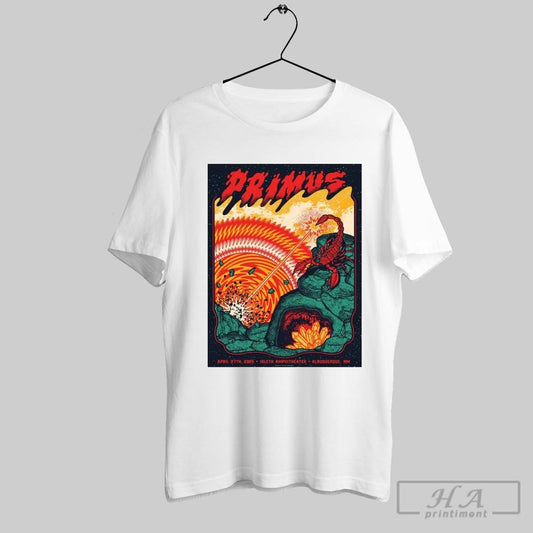 Official Primus Pm Isleta Amphitheater Apr 27 2025 Albuquerque Nm T Shirt