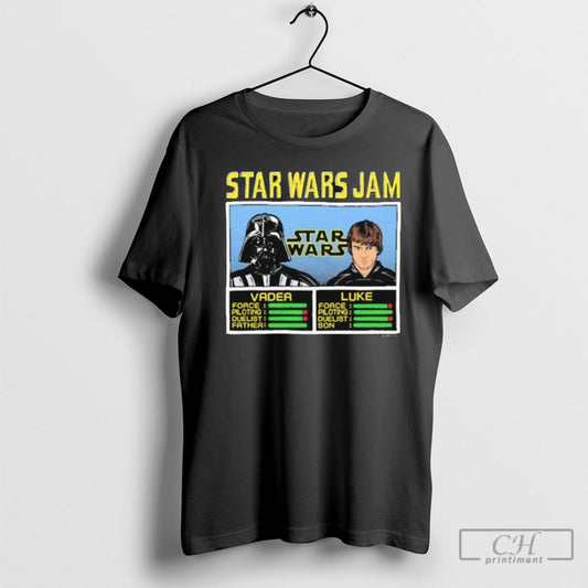 Official Star Wars Jam Vader And Luke Graphic T Shirt