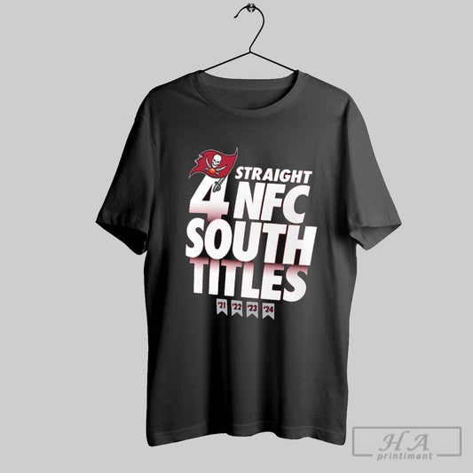 Official Tampa Bay Buccaneers Win New Orleans Saints Four Straight Nfc South Titles Division Champions 2024 2025 T Shirt