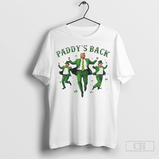 Official Trump Dancing Paddys Back St Patricks Day Make America Lucky Again T Shirt