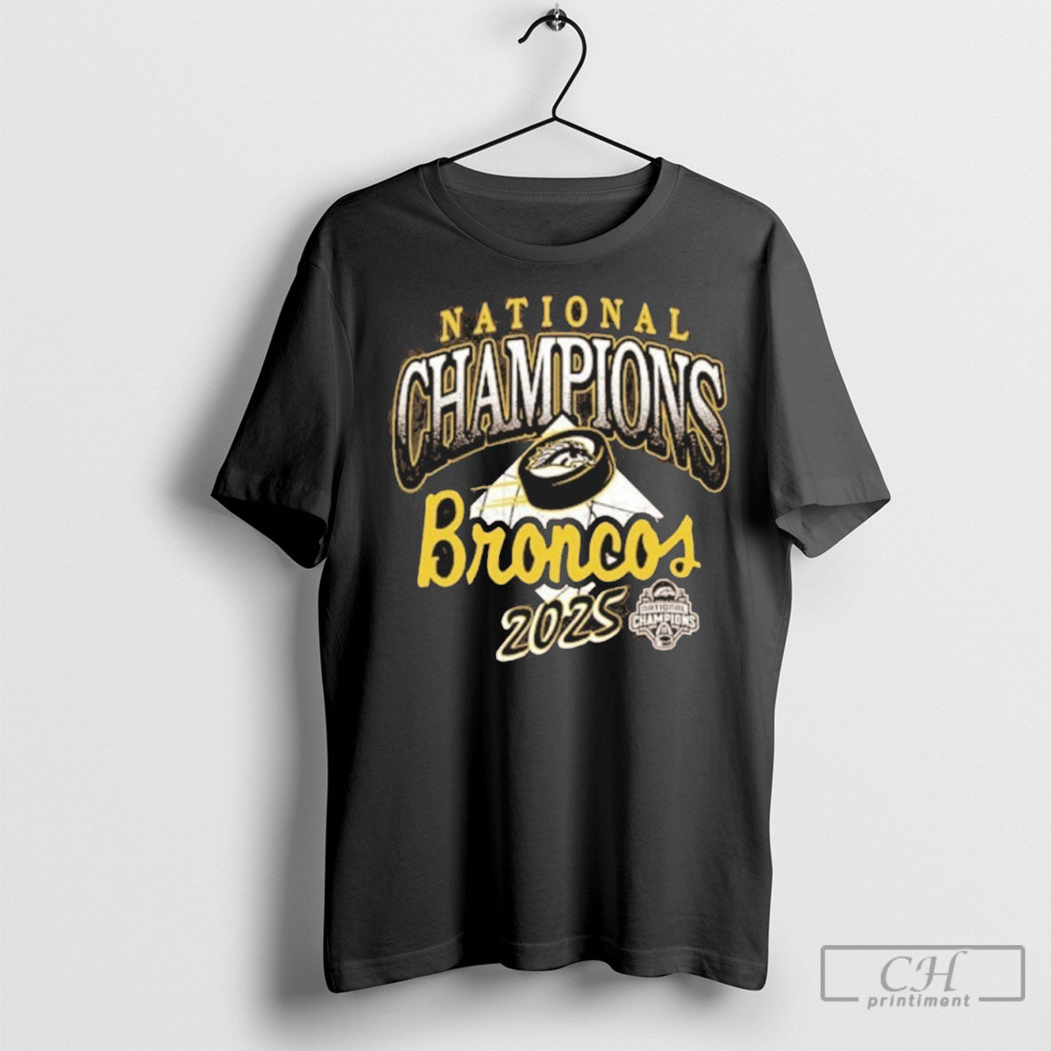 Official Western Michigan Broncos Womens Brown 2025 National Mens Hockey Champions Shirt