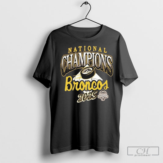 Official Western Michigan Broncos Womens Brown 2025 National Mens Hockey Champions Shirt
