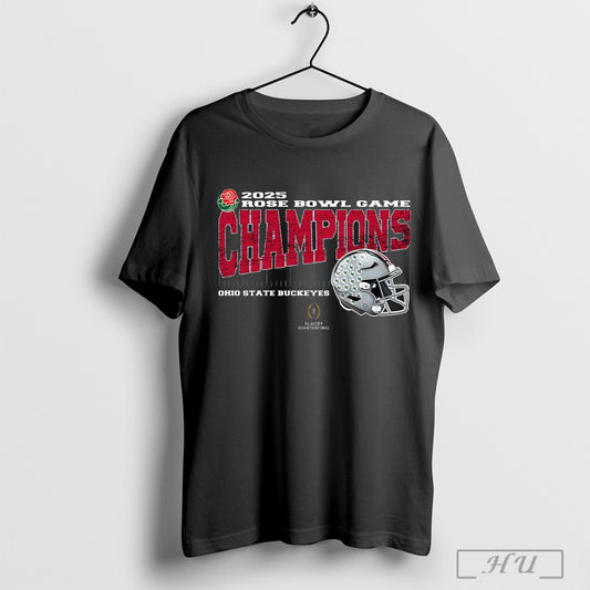 Ohio State Buckeyes 2025 Rose Bowl Game Champions College Football Playoff Quarterfinal Vintage Style With Helmet Unisex T Shirt