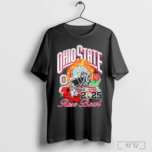Original Ohio State Buckeyes Cfp Rose Bowl 2025 Vintage Helmet T Shirt