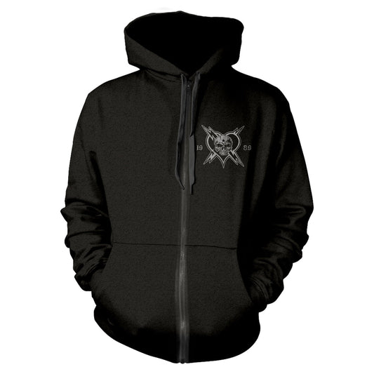 The Wildhearts Unisex Zipped Hoodie: England 1989 (back print)