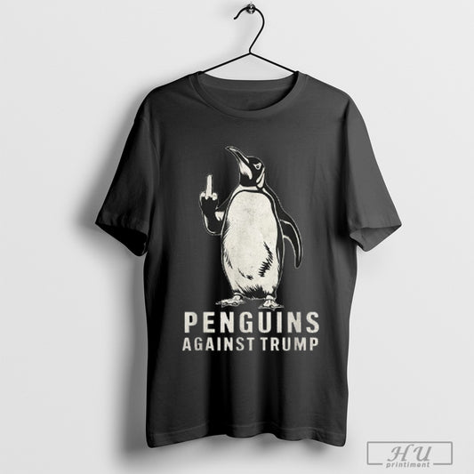 Penguins Against Trump Middle Finger T Shirt Sweatshirt