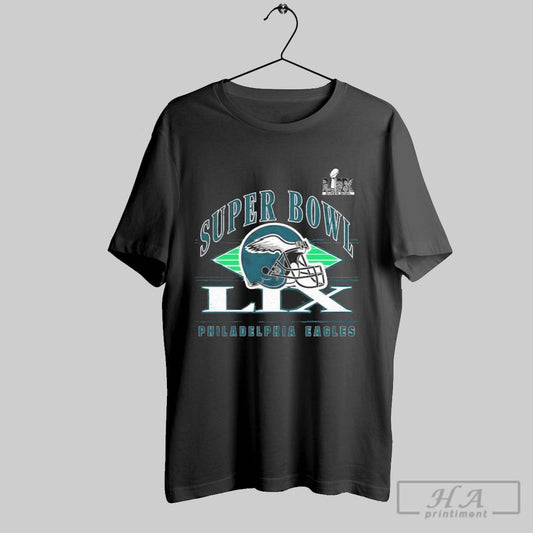 Philadelphia Eagles Win Washington Commanders 2024 Super Bowl Lix Participant Helmet Vintage T Shirt