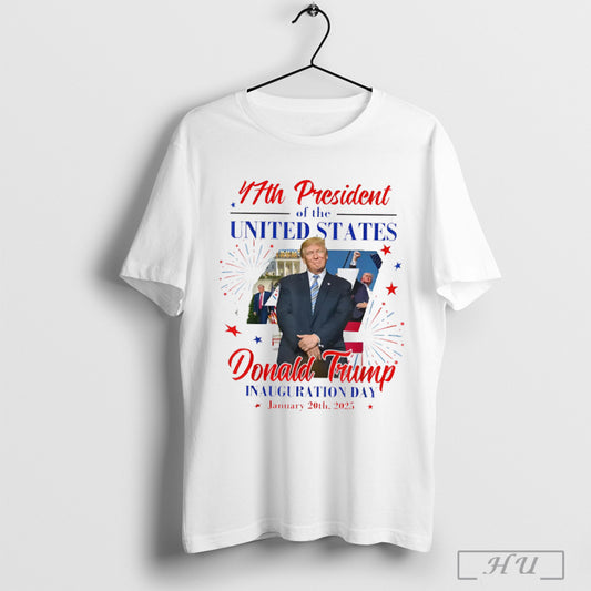 President Donald Trump Inauguration Day 2025 47th Usa Flag T Shirt