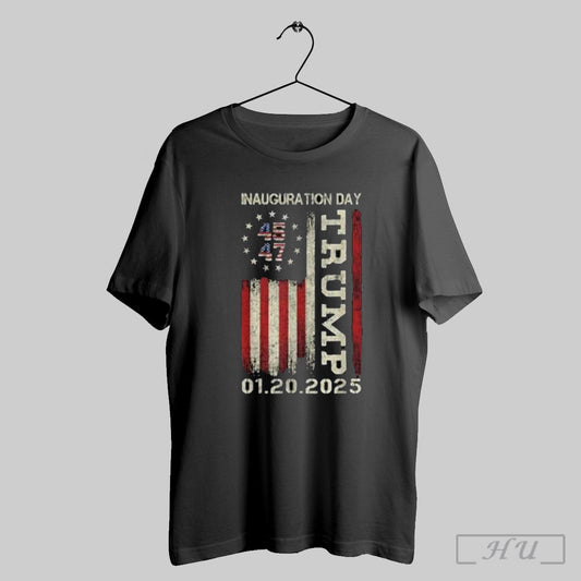 President Donald Trump Inauguration Day 2025 Usa Flag T Shirt