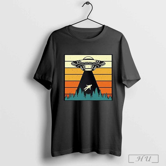 Seek Buy Love Retro Ufo Abduction Scene T Shirt Vintage Sci Fi Alien Encounter Tee Unisex Graphic Shirt Sweatshirt Cutom Poster Coffee Mugs Ornaments
