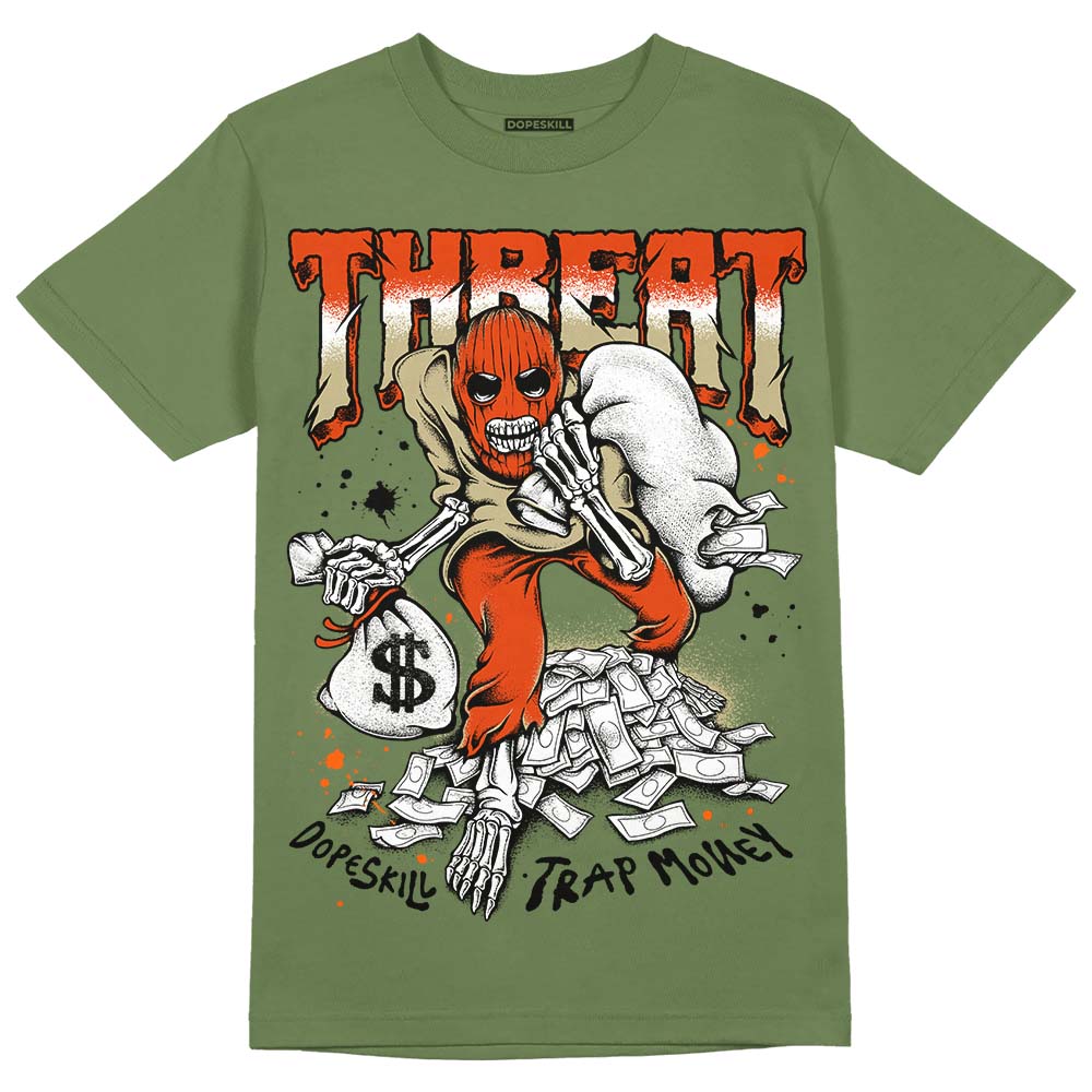 Olive Collection DopeSkill Olive T-shirt Threat Graphic