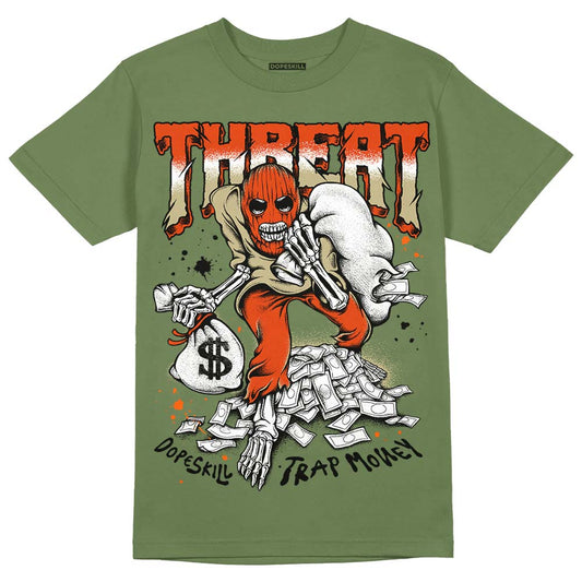 Olive Collection DopeSkill Olive T-shirt Threat Graphic