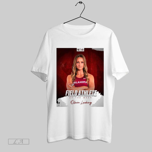 Top Oklahoma Track Field Field Athlete Of The Week Olivia Lueking Sec Weekly Awards Poster Sweatshirt T Shirt
