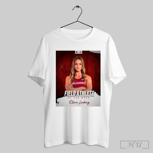 Trendy Sec Oklahoma Track And Field Field Athlete Of The Week Olivia Lueking Poster T Shirt