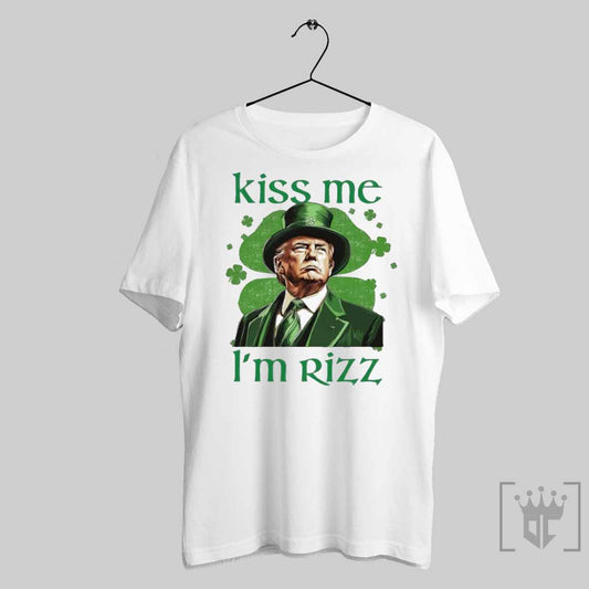 Trump 2025 St Patricks Day Kiss Me Im Rizz T Shirts