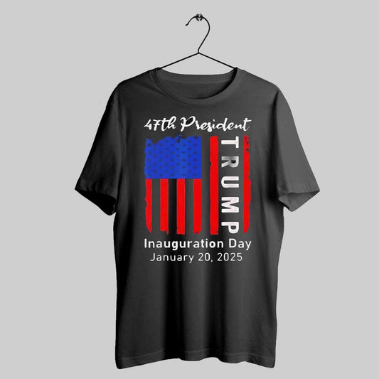 Trump 47th President Inauguration Day 2025 Usa Flag T Shirt