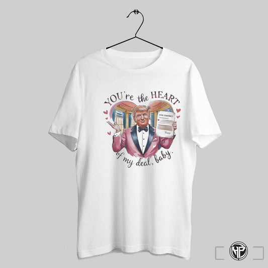 Trump Valentine Youre The Heart Of My Deal Baby 2025 Shirt Trending Sweatshirt