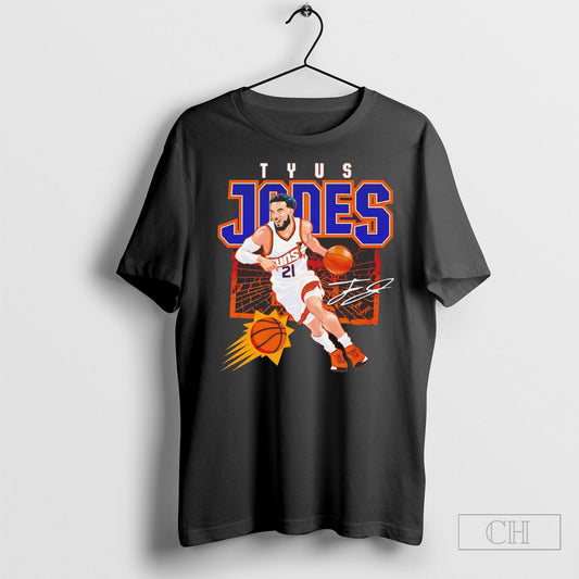 Tyus Jones Phoenix Suns Nba Basketball Shattered Signature Vintage Shirt
