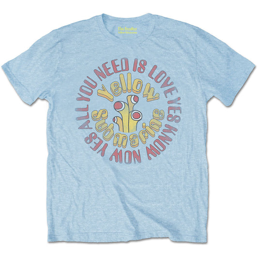 The Beatles | Official Band T-Shirt | Yellow Submarine AYNIL Circle Vintage