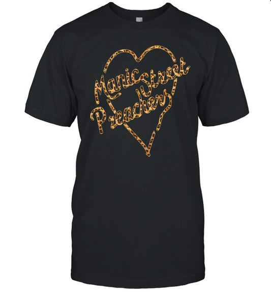 Manic Street Preachers Critical Thinking Leopard Black T-Shirt