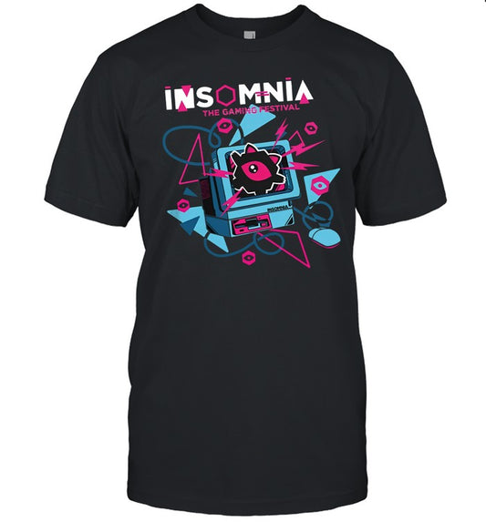Insomnia The Gaming Festival I72 Retro Computer Event T Shirt