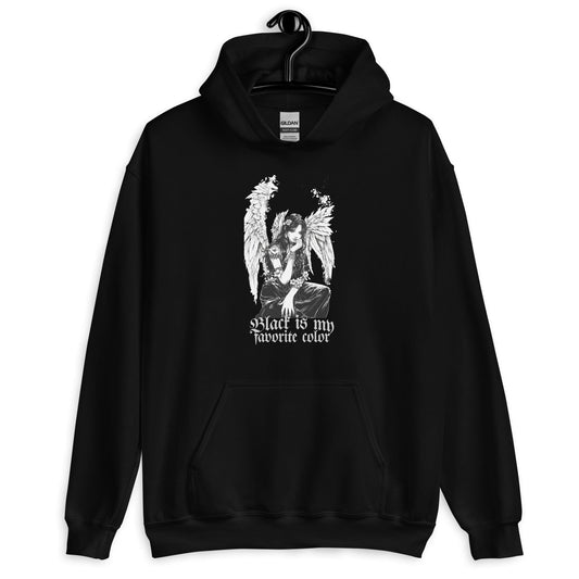 Black is my Favorite Color Goth Dark Angel Unisex Hoodie