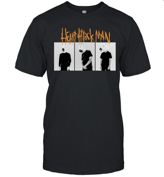 Heart Attack Man Horse Head Tracklist Black T-Shirt