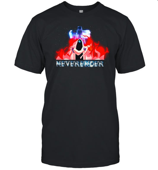 Justice Neverender Artwork Black T Shirt