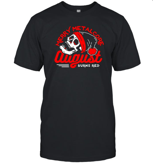 August Burns Red Merry Metalcore Skull Black T-Shirt