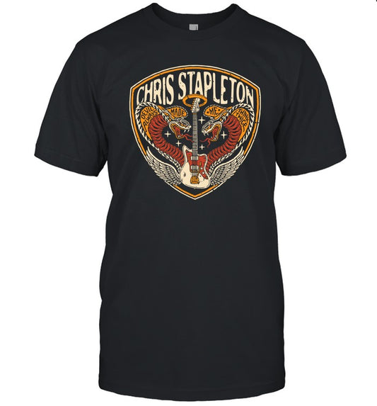 Chris Stapleton Double Cobra Black T Shirt