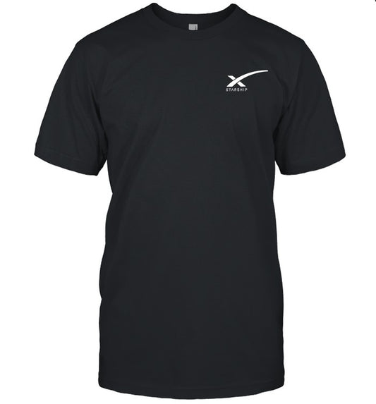 Starship Flight 5 Star Base, TX Black T-Shirt
