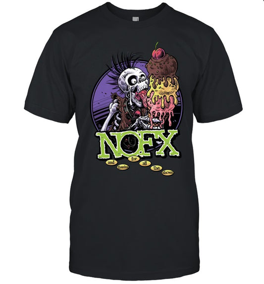 Nofx Big Cream Final Tour 2024 Black T-Shirt