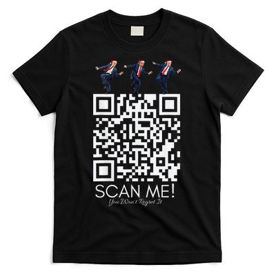 Funny Qr Scan Me President Qr Trump Dancing Hat Christmas T-Shirt