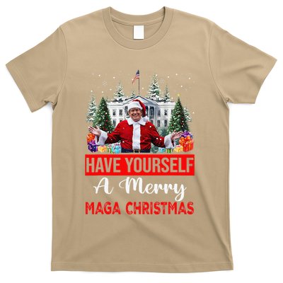 Funny Santa Trump Have Yourself A Merry Maga Christmas Xmas T-Shirt