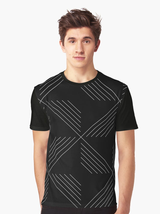 Black and white swirl pattern Graphic T-Shirt