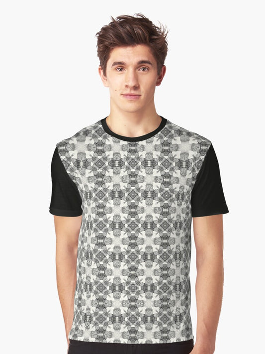 Black and White Geometric Pattern No.31 Graphic T-Shirt