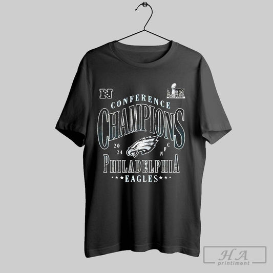 Hiladelphia Eagles Win Washington Commanders 2024 Super Bowl Lix Conference Champions Rt Side Draw Vintage T Shirt