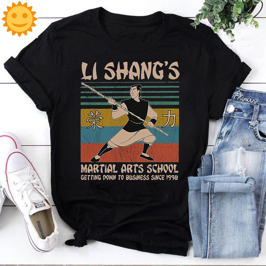 Li Shang's Martial Arts School Getting Down Business Since 1998 Vintage T-Shirt, Mulan Shirt, Li Shang Shirt, Animation Shirt, Cartoon Shirt