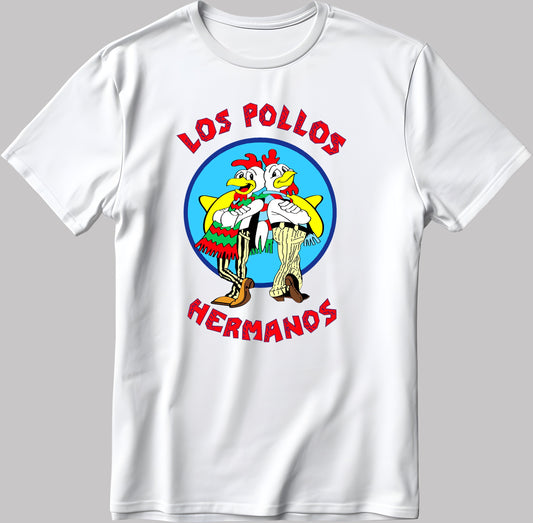 Los Pollos And Hermanos Figure, Short Sleeve White-Black Men's / Women's T Shirt K654