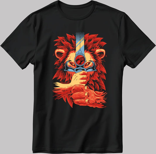 Lion King Short Sleeve White-Black Men's / Women's T Shirt U218