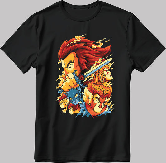 ThunderCats Figure Short Sleeve White-Black Men's / Women's T Shirt U220