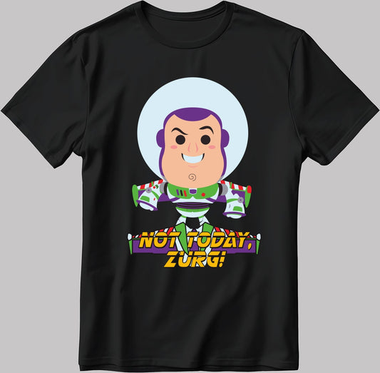 Toy Story Not Today Zurg! Short Sleeve White-Black Men's / Women's T Shirt U225