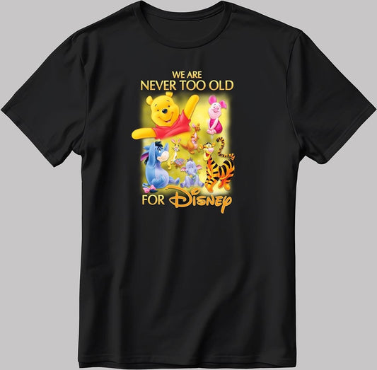 Winnie The Pooh Short Sleeve White-Black Men's / Women's T Shirt J042