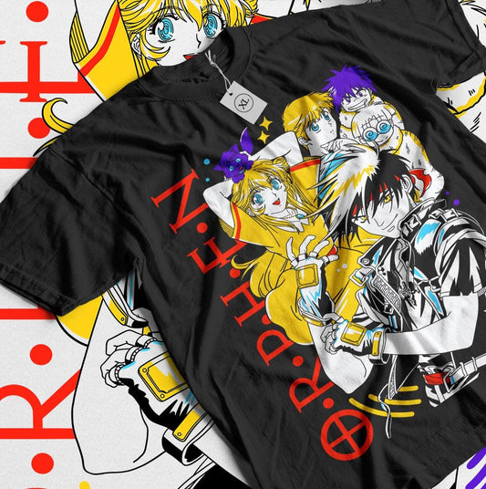 Orphen T-shirt Majic Markon Hen Japan manga 80s 90s vintage Gift Shirt Aesthetic Vintage Orphan Horror Movie Anime Lovers Shirt