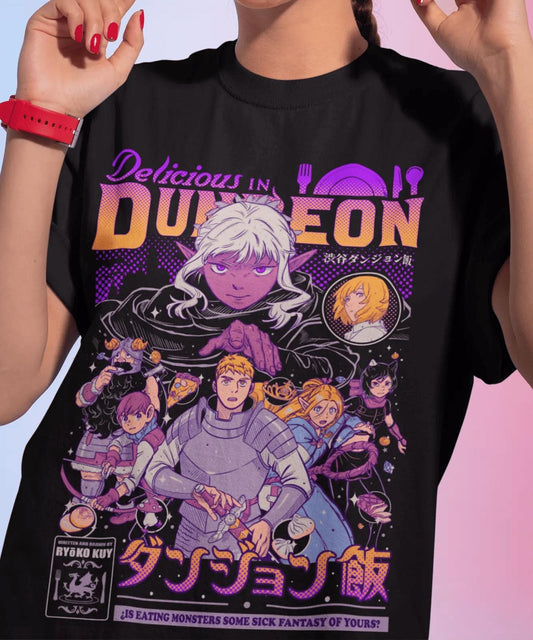 Anime Vintage Special Unisex T-shirt , Laios Touden Dungeon Meshi T-Shirt delicious Anime Lovers Shirt, Graphic Anime Tee, Manga Shirt